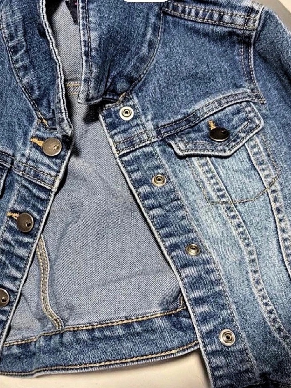 The Children's Place Toddler Girls Long Sleeve Denim Jacket Denim Jacket Blue 4T